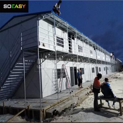 Rangka Baja Kamp Kerja Jenis Terendah Dan Dinding Panel Sandwich Di Lokasi Konstruksi Harga K House Prefabrikasi