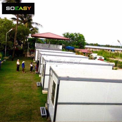 20FT Biaya Rendah Modular Prefab Prefabrikasi Pengiriman Kehidupan Mewah Modern Paket Datar Rumah Kontainer Lipat yang Dapat Diperluas