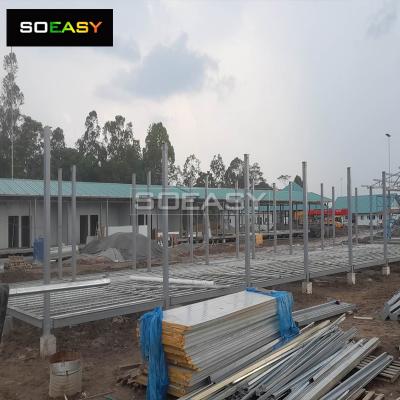 Akomodasi Pria Lokasi Konstruksi Kantor Rumah Prefab Kamp Buruh Solusi