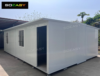 BEGITU MUDAH Lipat Desain Rumah Kontainer yang Dapat Diperluas 2 kamar tidur 1 kamar mandi untuk Kamp Penambangan