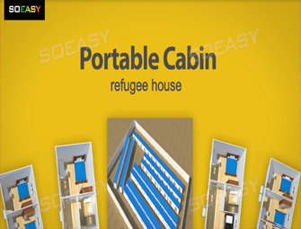 SOEASY prefab kabin portabel perumahan pengungsi untuk ukraina
